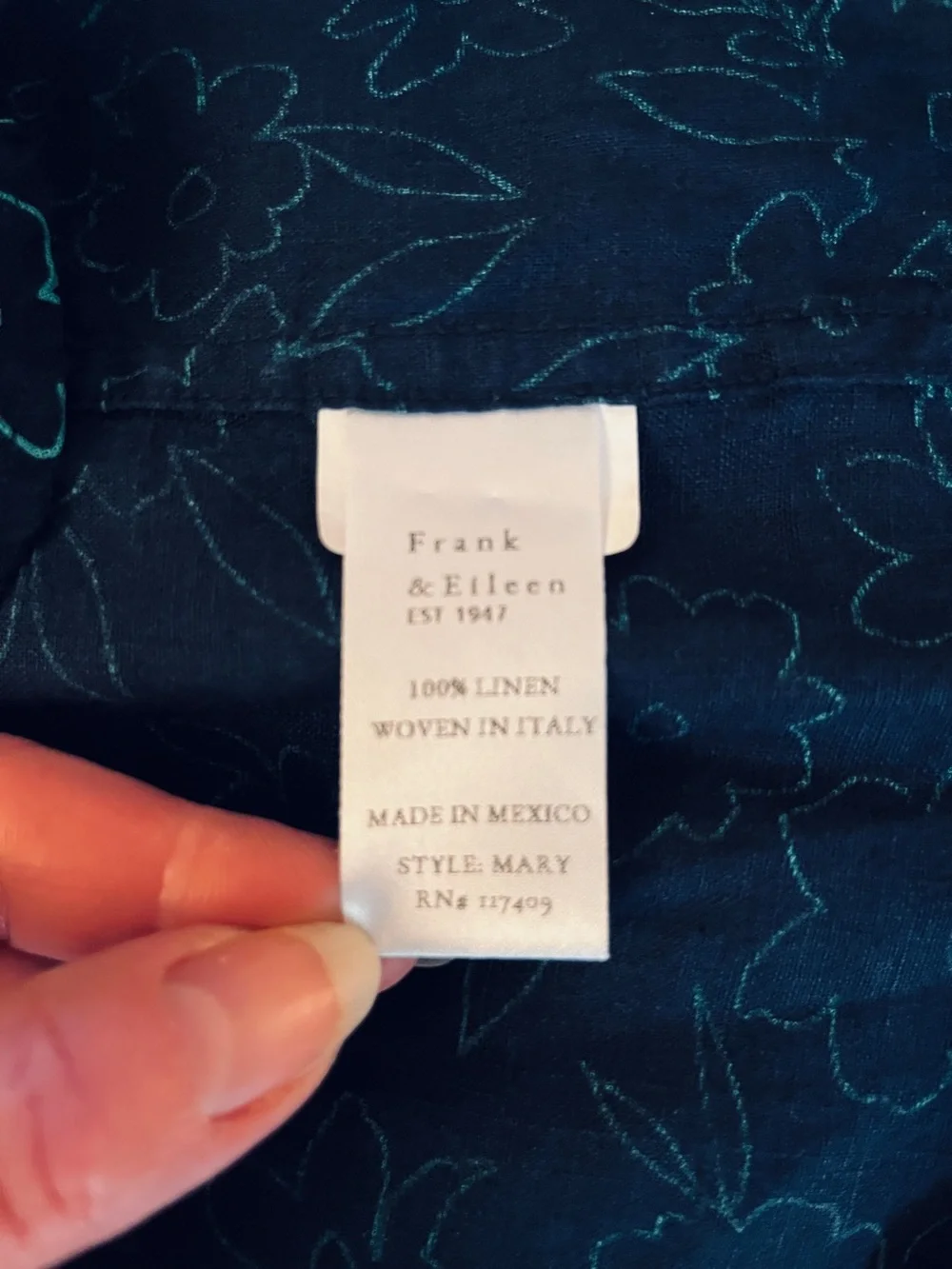 Frank & Eileen Mary Classic Italian Linen Shirt Dress - Picture 8 of 10